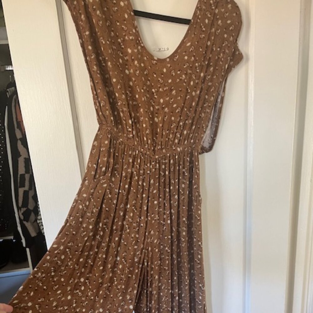 Brown Printed Jumper